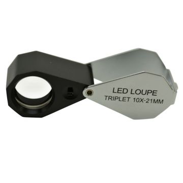 Precision Folding Magnifier - 10x 20.5mm - Triplet LED