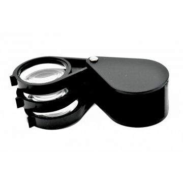 Foldable Hand Lens [5x, 10x, and 15x 30mm] - Triple Lens