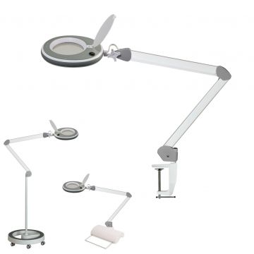 Lumeno #8213/8215 - Workbench Magnifier Lamp Ø127mm - 96 LEDs+