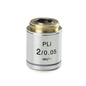 Euromex [IS.7202] - Plan PLi 2x/0.05 IOS objective for iScope Life science, working distance 18.3 mm. Best to be used together with swing-out condenser