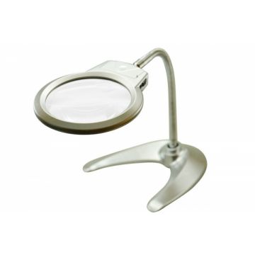 Desk Magnifier LED Lamp - 2.25x/2.5x - Stand or Clamp+