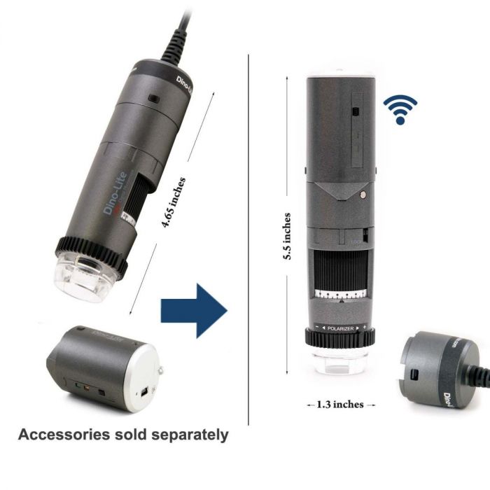 [AF4515ZT4] Dino-Lite EDGE Digital Microscope (USB 2, 1.3MP) AMR / FLC / POL +WiFi-Ready - 400-470x